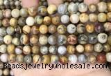 CAA4935 15.5 inches 8mm round yellow crazy lace agate beads wholesale