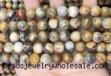 CAA4936 15.5 inches 10mm round yellow crazy lace agate beads wholesale