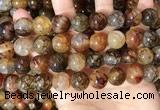 CAA5051 15.5 inches 14mm round dragon veins agate beads wholesale