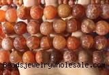 CAA5075 15.5 inches 14mm round red dragon veins agate beads