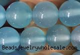 CAA5092 15.5 inches 8mm round sea blue agate beads wholesale