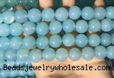 CAA5094 15.5 inches 12mm round sea blue agate beads wholesale