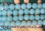 CAA5095 15.5 inches 14mm round sea blue agate beads wholesale