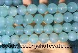 CAA5096 15.5 inches 16mm round sea blue agate beads wholesale