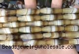 CAA5113 15.5 inches 8*30mm rice striped agate beads wholesale