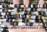 CAA5116 15.5 inches 8*33mm rice striped agate beads wholesale