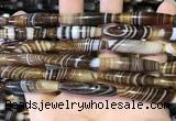 CAA5117 15.5 inches 8*33mm rice striped agate beads wholesale