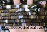 CAA5125 15.5 inches 8*20mm tube striped agate beads wholesale