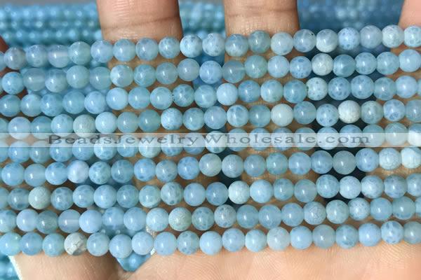 CAA5140 15.5 inches 4mm round dragon veins agate beads wholesale