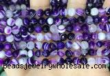 CAA5178 15.5 inches 6mm faceted round banded agate beads