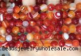 CAA5207 15.5 inches 8mm faceted round banded agate beads