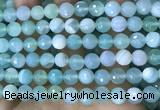 CAA5222 15.5 inches 10mm faceted round banded agate beads