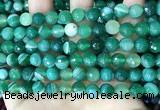 CAA5235 15.5 inches 8mm faceted round banded agate beads