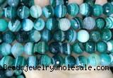 CAA5244 15.5 inches 12mm faceted round banded agate beads