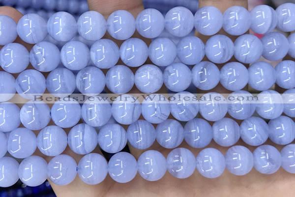 CAA5278 15.5 inches 10mm round natural blue lace agate beads