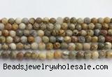 CAA5291 15.5 inches 6mm faceted round crazy lace agate beads wholesale