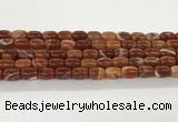 CAA5351 15.5 inches 10*14mm drum agate gemstone beads