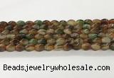 CAA5363 15.5 inches 8*12mm twisted rice agate gemstone beads