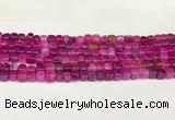 CAA5390 15.5 inches 6*7mm - 8*8mm nuggets agate gemstone beads