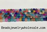 CAA5392 15.5 inches 6*7mm - 8*8mm nuggets agate gemstone beads