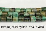 CAA5411 15.5 inches 15*15mm tube agate gemstone beads