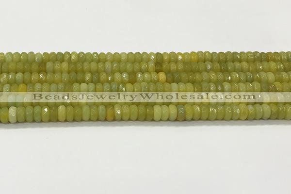 CAA5438 15.5 inches 6*8mm faceted rondelle agate gemstone beads