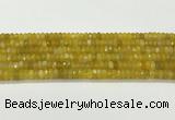 CAA5439 15.5 inches 6*8mm faceted rondelle agate gemstone beads