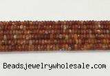 CAA5441 15.5 inches 6*8mm faceted rondelle agate gemstone beads