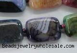 CAA545 15.5 inches 18*25mm rectangle dyed madagascar agate beads