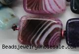 CAA546 15.5 inches 22*30mm rectangle dyed madagascar agate beads