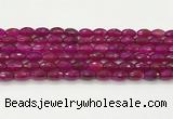 CAA5463 15.5 inches 8*12mm faceted rice agate beads