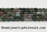 CAA5471 15.5 inches 8*12mm faceted rice agate beads