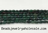 CAA5475 15.5 inches 8*12mm faceted rice agate beads