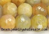 CAA5525 15 inches 10mm faceted round fire crackle agate beads