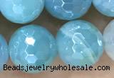 CAA5556 15 inches 10mm faceted round AB-color banded agate beads