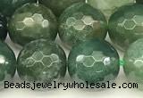 CAA5747 15 inches 10mm faceted round moss agate beads