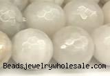 CAA5768 15 inches 12mm faceted round white crazy lace agate beads