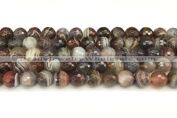 CAA5791 15 inches 8mm faceted round botswana agate beads