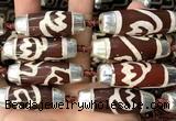 CAA5868 14*38mm - 16*43mm rice tibetan agate dzi beads