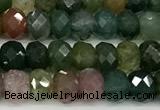 CAA5916 15 inches 4*6mm faceted rondelle Indian agate beads