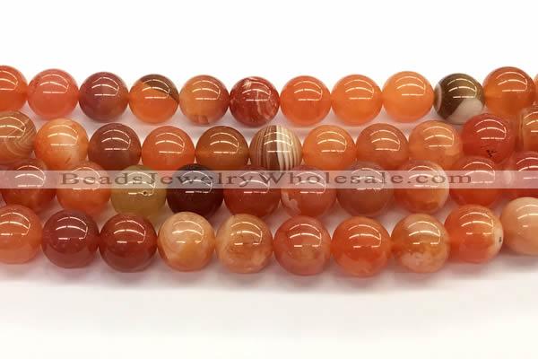 CAA5927 15 inches 12mm round red botswana agate beads