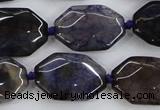 CAA595 15.5 inches 18*25mm faceted octagonal dragon veins agate beads