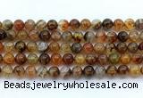 CAA6112 15.5 inches 8mm round dragon vein agate gemstone beads