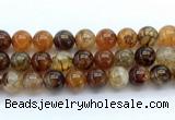 CAA6114 15.5 inches 12mm round dragon vein agate gemstone beads