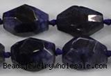 CAA612 15.5 inches 18*25mm faceted nuggets dragon veins agate beads