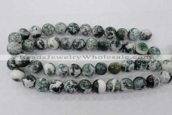 CAA705 15.5 inches 16mm round tree agate gemstone beads wholesale