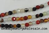 CAA706 15.5 inches 4mm faceted round fire crackle agate beads