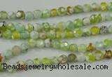 CAA707 15.5 inches 4mm faceted round fire crackle agate beads