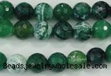 CAA713 15.5 inches 10mm faceted round fire crackle agate beads