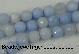 CAA736 15.5 inches 8mm faceted round blue lace agate beads wholesale